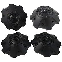 4 Pack - Fuel Matte Black with Matte Black Emblem Wheel Center Cap # 1001-63B
