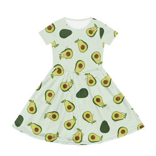 Image of Short Sleeve Dress for Girls with Pockets Cute Toddler Girl Clothes Summer 2-12