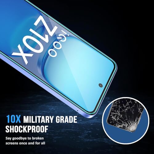 Image of For iQOO Z10X 5G Tempered glass Screen Protector with Full Edge Protection and Easy Self-Installation Kit