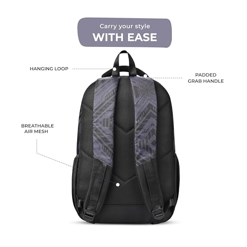 Image of Gear Vagabond 19 inch /24L Large Water Resistant School Bag /Casual Backpack /Daypack /Laptop Bag for Boys /Girls (Black - Black)