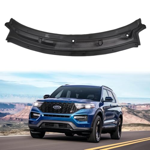 Lamerto BB5Z-78022A68-AA Windshield Wiper Cowl Grille Top Replacement for Ford Explorer Base 3.5 3.7 2.0L 2.3L 2011-2019# BB5Z78022A68AA Black Front Top Windshield Cowl Grille