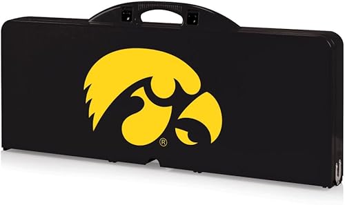 Vista 161 de PICNIC TIME NCAA North Carolina Tar Heels Folding Picnic Table - Camping Table - Outdoor Table with Umbrella Hole Negro