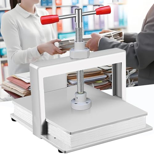Image of Manual Bookbinding Press Machine, A3/A4/A5 Heavy Duty Paper Flattener, Book Nipping Machine for Home Office Use