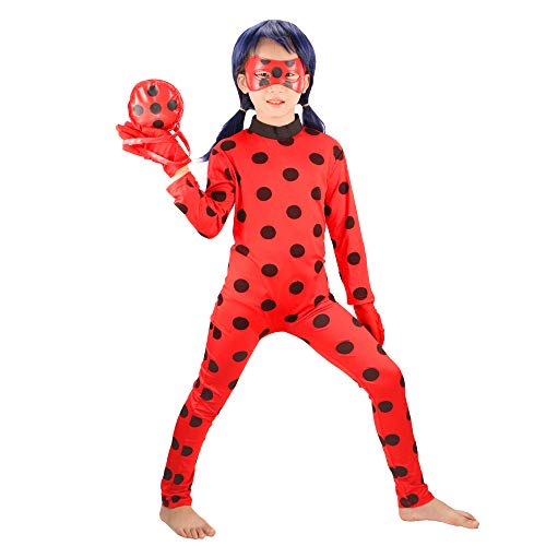 Ladybug Costumes Girls Cosplay Jumpsuit With Maskyoyo And Gloves 4pcss