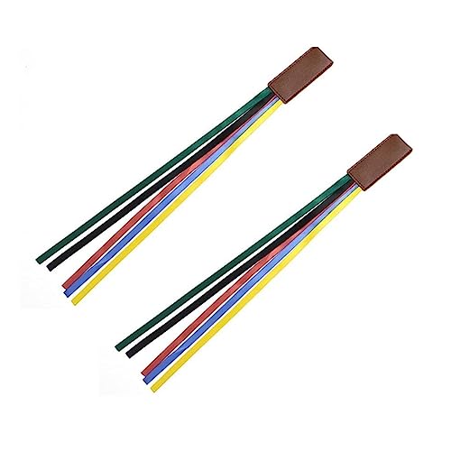 2 marcapáginas de cinta multicolor fijables con cinta de la Biblia, marcadores esenciales magnéticos de la Biblia, marcapáginas de cuero artificial con cintas para libros, marcadores de página de