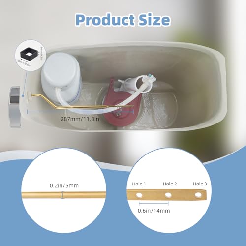 Hibbent Metal Side Mount Toilet Handle Replacement, Chrome - image 4