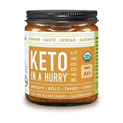 Pure Indian Foods Keto In A Hurry (Madras) 8.5 oz, Certified Ketogenic Organic Curry Seasoning (Concentrate/Paste), No Sugar or Preservatives Added Cover