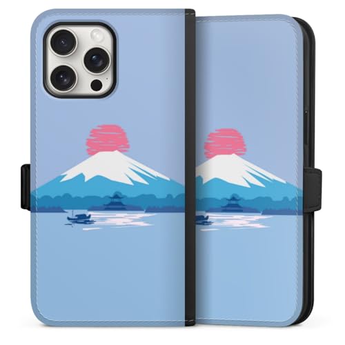 Etui iPhone 15 Pro Max DeinDesign à rabat magnétique avec motif paysage chinois