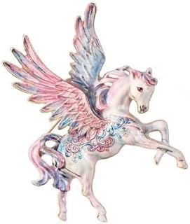 ブローチ ペガサス ピンク系 エナメル仕上げ 陶器風 ゴージャス エレガント 華麗 ファンタジー 可愛い かわいい キュート ピン