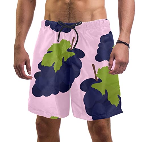 Maillots de bain hommes HadHfun anti-humidité : short de plage motif raisin