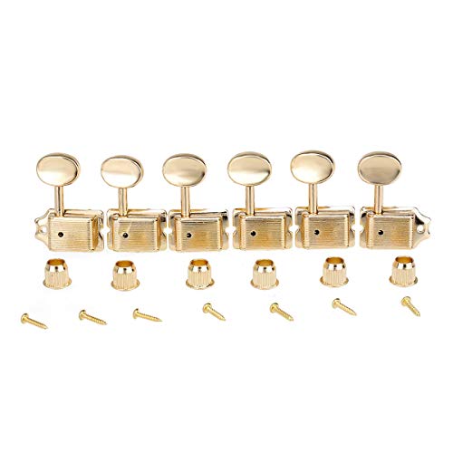 Guitars Parts Pro Vintage Guitar Tuners 6 in Line Machine Tuning Pegs Keys Set for Squier Classic Vibe Fender Strat/Tele, Gold