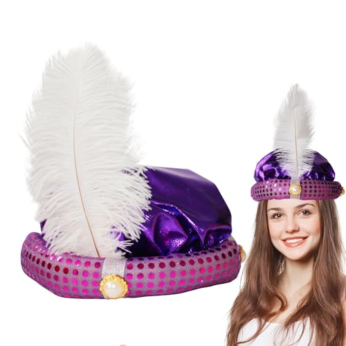hallôween partito vestire: Sentiti come una parte delle notti arabe con questo cappello alàddin sultano. È un accessorio meraviglioso per ogni occasione che ha bisogno di un po' di magia e .