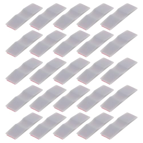 ANDRESLAD Butées Autocollantes pour Portes Coulissantes 50 Pièces Positionneur Amortisseur pour Système de Rails de Placard Tampon Anti-Collision Compatible...