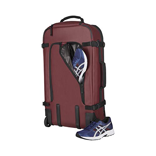 Victorinox VX Touring Wheeled Water Repellant Duffel Bag, Beetroot, Checked, Large (29