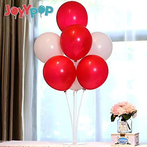 Image of JOYYPOP 8 Sets Balloon Stand Kit For Table, Balloon Sticks with Base Birthday Graduation Party Decorations Wedding