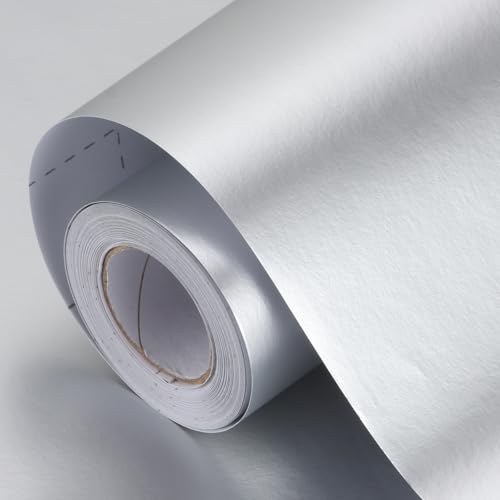 Silver Wrapping Paper, 17inch x 33ft Matte Metallic Silver Solid Color Gift Wrapping Paper Roll Perfect for Birthday, Christmas, Baby Shower, Wedding, Valentines Day, DIY Invitations, Arts & Crafts