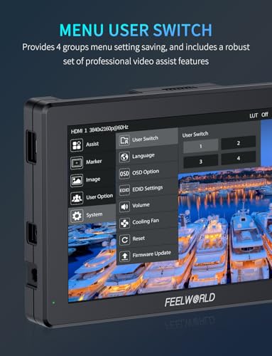 Image of FEELWORLD T7 PRO 7 Inch 2000 nit DSLR Camera Field Monitor Ultra-Bright with Waveform, Vectorscope, False Color, Focus Peaking, HDR Preview & HDMI Loop-Out ， F750 4400mAh Battery and Bag