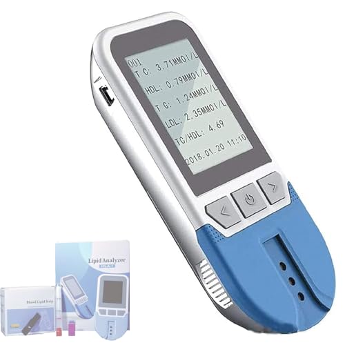 QINGHEDZSW Cholesterin-Testgerät, 5-in-1-Multifunktions-Lipidmessgerät, mit 25 Teststreifen, Datenspeicher für 500 Gruppen, präzise Messung, einfach zu bedienen, für die Gesundheitsvorsorge zu Hause QINGHEDZSW Cholesterin-Testgerät, 5-in-1-Multifunktions-Lipidmessgerät, mit 25 Teststreifen, Datenspeicher für 500 Gruppen, präzise Messung, einfach zu bedienen, für die Gesundheitsvorsorge zu Hause