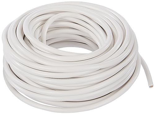Electraline 11185, Cable para Extensiones H03VV-F, Sección 2x0,75 mm, 20 m, Blanco