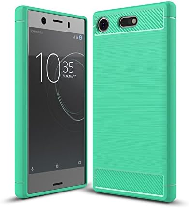 Sony Xperia XZ1 Compact Case, Carbon Fiber Pattern Shock Absorption Slim case for Sony Xperia XZ1 Compact (2017) XZ1COM-CF-Teal