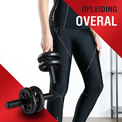 Ultrasport buiktrainer AB Wheel, buikspiertrainer voor thuis, voor het trainen van buikspieren, rug en schouders, roller van het bovenlichaam incl. kniemat, ruimtebesparend sporttoestel, groen - Image 7