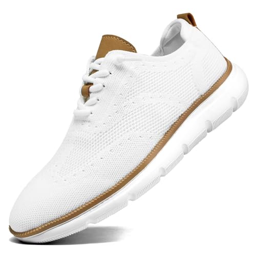 Men's Casual Fashion Sneakers Dress Oxfords Business Walking Shoes Mesh Work Comfortable Lightweight Soft Sole