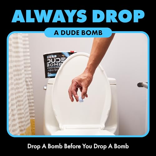 Image of Dude Bombs - Toilet Stank Eliminator - Fresh Scent 2-in-1 Stank Eliminator + Toilet Bowl Freshener - Refreshing Blend of Lavender, Cedar, Lime, and Eucalyptus- Pods 40 Count (Pack of 2)