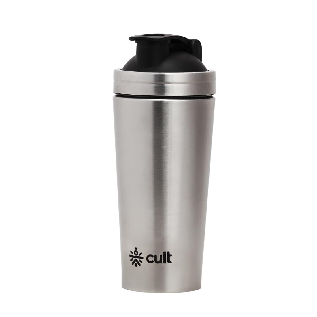 CULT Stainless Steel Shaker Bottle 700ML – Durable, Leak-Proof, BPA-Free Protein Shaker with Wire Mixer – Gym, Fitness, Travel & Daily Use – Lightweight & Easy to Clean - Silver
