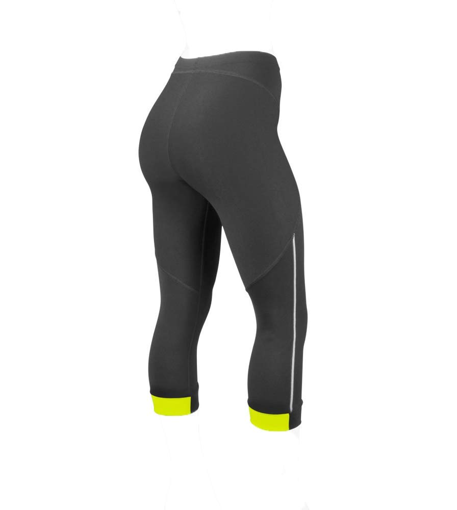AERO|TECH|DESIGNS | Women's Thrive Victoria Padded Cycling Capris | 3XL | Safety Yellow