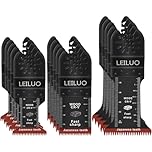 LEILUO 15Pcs Multitool Blade Japanese Teeth Oscillating Saw Blades Fast Cutting Wood Extra Long Oscillating Tool Blades Compatible with DeWalt Makita & More