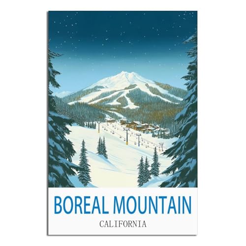 Impression sur toile montagne boréale pour masquer un mur vide avec style