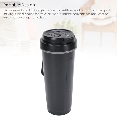 Hervidor eléctrico para auto 12V 24V 500 mL acero inoxidable miniatura 5