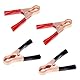 2x Krokodilklemmen Set Je 2 Stück,Rot & Schwarz Starterkabel,Überbrückungskabel Klemme mit isolierten Stiefel Kunststoffgriff 50A,Kupfer-Überbrückungskabel-Klemmen für Auto, LKW, Fahrzeug, Boot