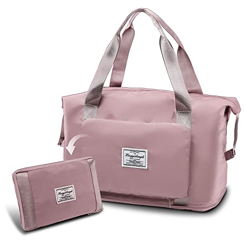 Maylisacc Bolsa de Viaje Mujer Grande Rosa, Bolso Maternidad Hospital Alta Capacidad, Bolsa Playa Grande XXL Familiar Nocturno Vacaciones