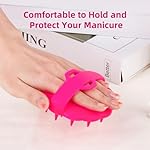 Scalp Massager Hair Growth, Scalp Scrubber Wiht Silicone Bristles, Head Massager Scalp, Wet Dry Hair Care Scalp Scrub for Women Man (Red) - Image 3