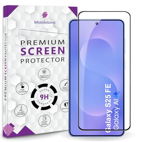 Image of Premium Tempered Glass Screen Protector Guard For Samsung S25 FE 5G (6.7 Inch, Pack of 1) | HD Clear Glass Edge to Edge Coverage With Easy to installation kit