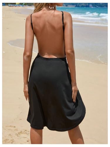 Verdusa Women's Sarong Wraps Bathing Suit Beach Cover Up Sleeveless Kimono Dress2