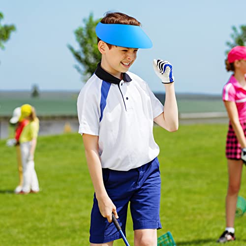 Hercicy 24 Pcs Foam Visor Sun Protection Hat Sun Visor Hat 6 Colors for Golf Tennis Beach Kids' Arts Crafts4