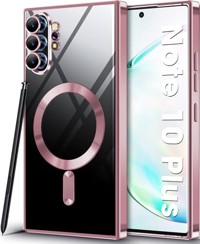 Coque magnétique Note 10 Plus avec support de chargeur sans fil et protection TPU souple