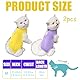 GIEEU Katzen-Genesungsanzug, chirurgischer Genesungsanzug, nach Operationen, für weibliche Katzen, weiches und atmungsaktives Modalgewebe, Violett und Gelb, Größe M (2 ~ 4 kg Katze), 2 Stück