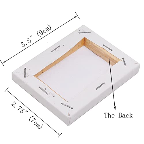 SL crafts Mini Stretched Canvas 3.5\"X2.75\" (1 Pack of 12 Mini Canvases) - Thumbnail 2
