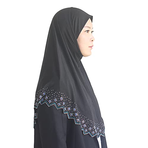 Instant Hijab Scarf for Women Muslim Women Clothing Headscarf for Girls with Czech Rhinestone2