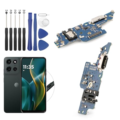 YWLRONG Dock Connector for Motorola Moto G 5G 2025 Charging Port Flex Cable Replacement for Motorola Moto G 5G 2025 XT2513V/XT2513-1/XT2513-2 USB Charger Dock Board Connector with Tools(Black)