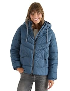 CECIL Damen 2005476 Steppjacke mit Kapuze, Moonstone Blue, XXL