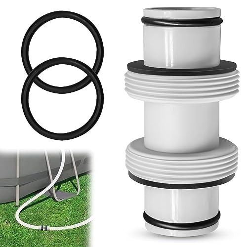 Pool Hose Adapter, 1.5" to 1.5" Pool Hose Connector Coupling Pool Pump Connectors with 2 Rings Gaskets