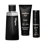 O Boticário Kit Malbec Black 3 Itens: Colônia + Body Spray + Shower Gel
