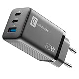 Cellularline | Caricabatterie da Rete Multipower Micro | Super Fast Charger 65W con 3 Porte USB-C - Dotato di Tecnologia Gan - Compatibile con Smartphone, iPhone, Tablet, iPad, Laptop e MacBook