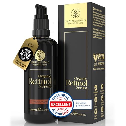 Organic Retinol Serum with Hyaluronic Acid and Vitamin C, 100 ml