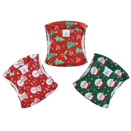 Image of CuteBone Dog Diapers Male Belly Bands 3 Pack for Male Dogs Reusable Puppy Wraps