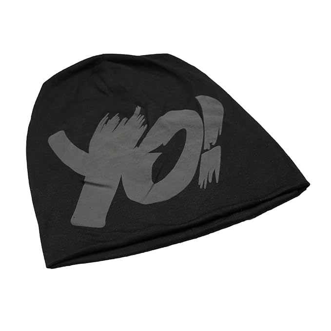 iSWEVEN Unisex Cotton Slouchy Beanie Skull Cap, All-Season Headwear for Men & Women, Ideal for Summer, Winter, Gym, Sports, Helmet Use - Free Size (7011A, Black) - Image 5 thumbnail